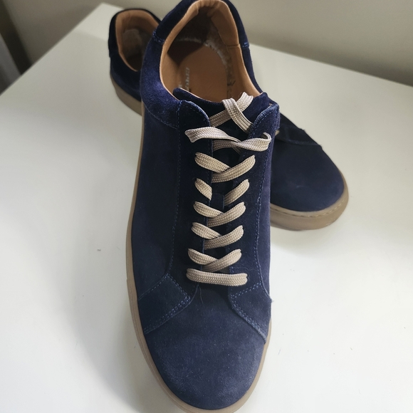 Cruza Tendencia Men's Navy US 12  Suede Leather Low Top Classic Chic Sneakers - Picture 2 of 10